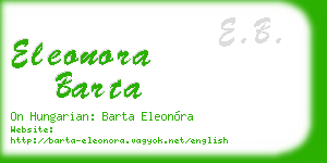 eleonora barta business card